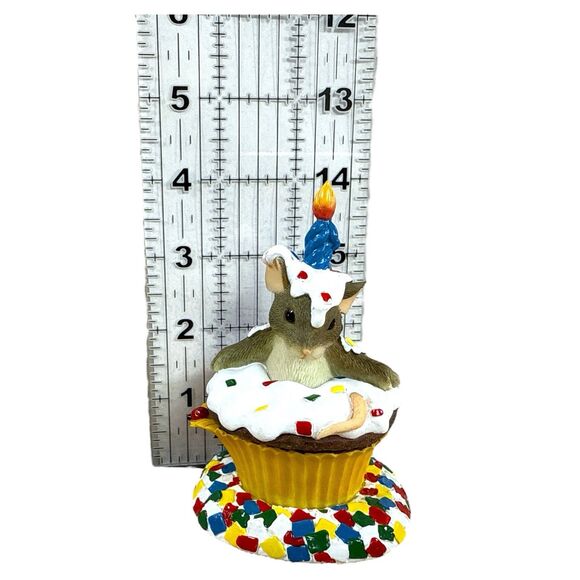 Charming Tails Happy Birthday Surprise Figurine 89/117 Fitz Floyd Dean Griff - Picture 3 of 7